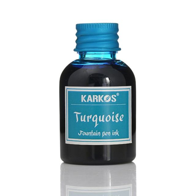 A turquoise colourful 30ml pen ink bottle - Stationery Island