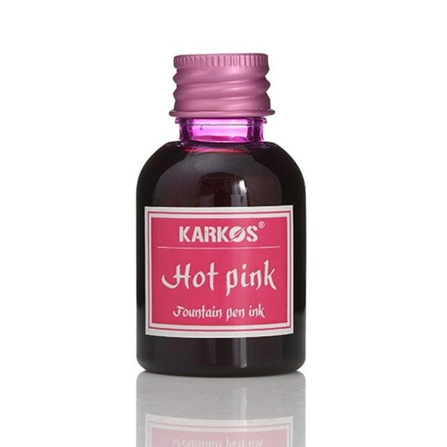 A hot pink colourful 30ml pen ink bottle - Stationery Island