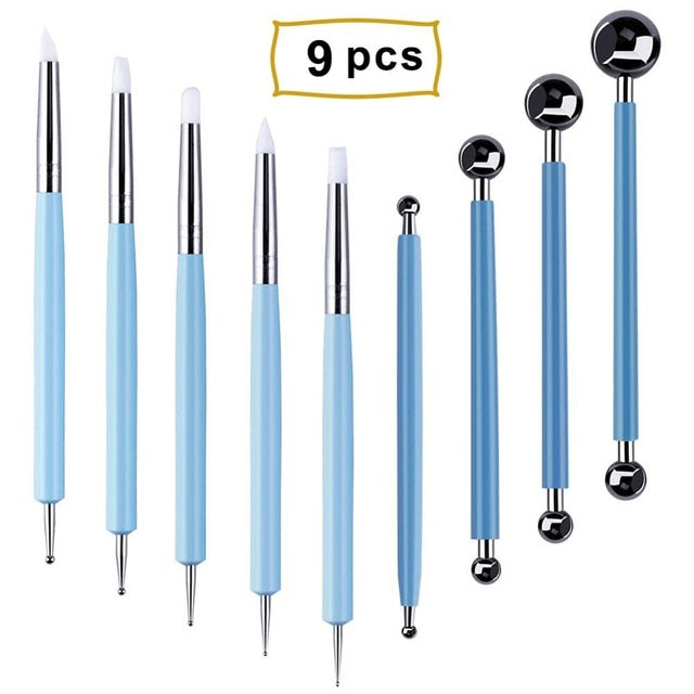 9 pieces included in the clay sculpting tool kit - Stationery Island