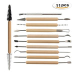 11 pieces included in the clay sculpting tool kit - Stationery Island