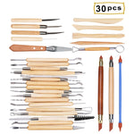 30 pieces included in the clay sculpting tool kit - Stationery Island