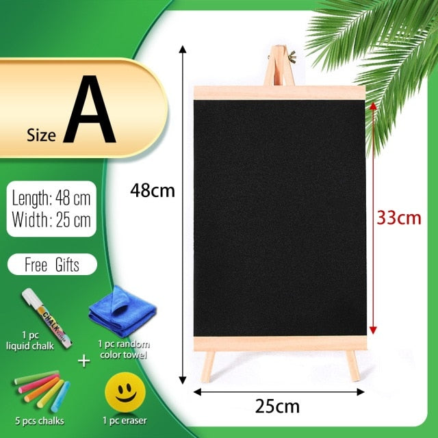 The measurements of the size A mini chalkboard easel with 5pcs chalks and 1 pc eraser included - Stationery Island