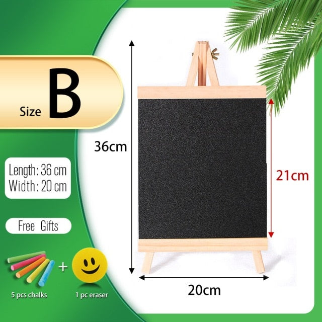 The measurements of the size B mini chalkboard easel with 5pcs chalks and 1 pc eraser included - Stationery Island