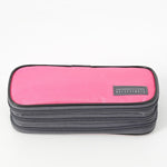 Measurements of the pink and grey zipper pencil case - Stationery Island