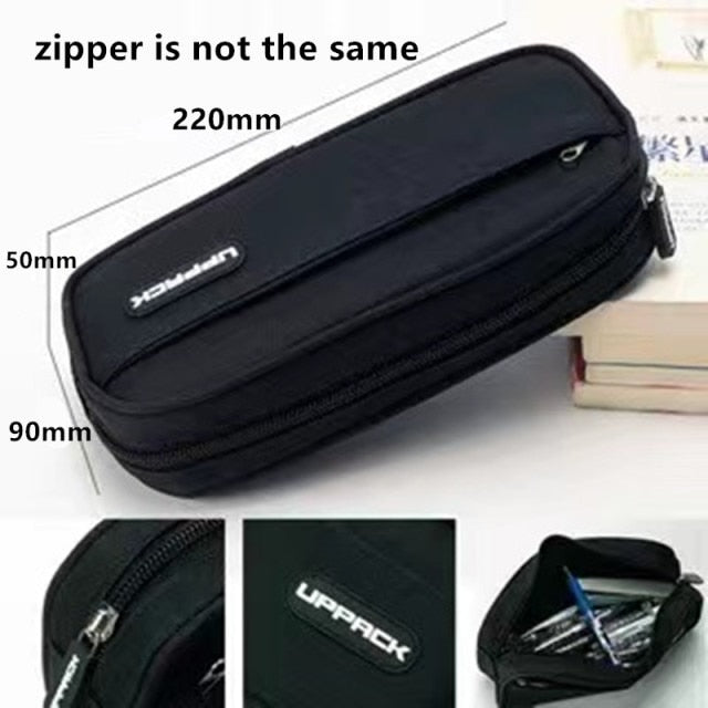 Measurements of the black zipper pencil case - Stationery Island