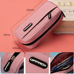 Measurements of the pink zipper pencil case - Stationery Island