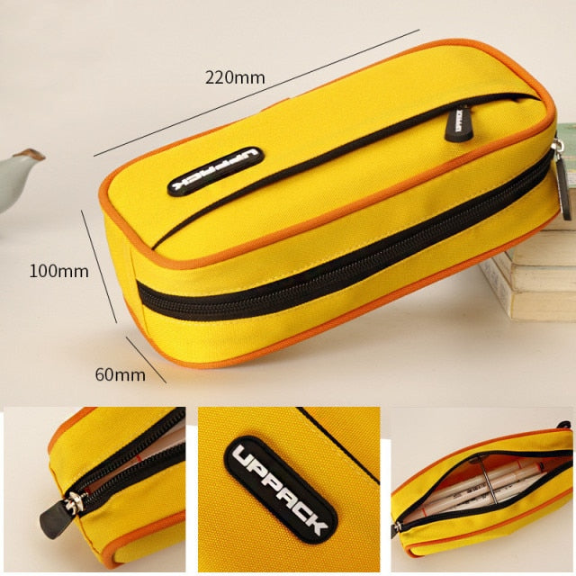 Measurements of the yellow zipper pencil case - Stationery Island 