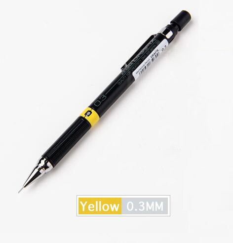 A yellow Zebra 0.3mm HB mechanical pencil - Stationery Island