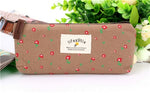 A chocolate floral zipper pencil case - Stationery Island