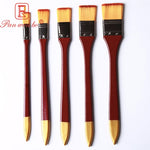 5 flat nylon paintbrushes of different sizes - Stationery Island 