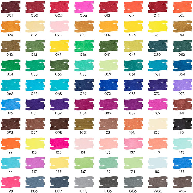80 colour shades of the assorted colours sketch markers - Stationery Island
