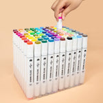 A set of 80 assorted colours sketch markers - Stationery Island